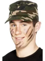 Army Camouflage Cap Military Soldier Halloween Fancy Dress Costume Accessory