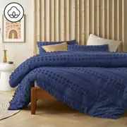 Vintage Design Homewares Sans Sovci Bijou Blue Cotton Quilt Cover Set
