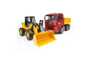 Bruder 1:16 73cm Man TGA Construction Truck w Articulated Front Loader Toys 3y+
