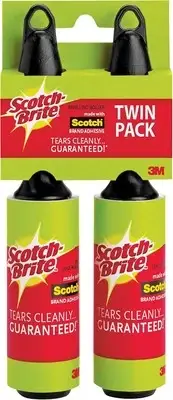 Scotch-Brite Mini Lint Roller, White, 2 Rollers Total