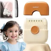 Imgjsx Trimpocket Hair Trimmer/Comb Kids, women Split Ends Hair Cut，Hair Trimming And Arrangement 2 In 1 Bangs Trimmer, Dual-Side Design, With Cover, Blades Replaceable (Orange)