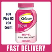 Caltrate 600+D3 Calcium & Vitamin D Supplement, 200 Tablets for Bone Health