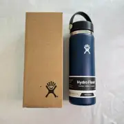 Hydro Flask 20 oz Wide Mouth Flex Cap Lid Indigo Blue Water Bottle Insulated