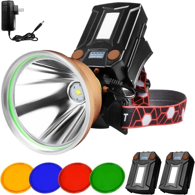 Coon Hunting Lights,High Power LED Headlamp,Super Bright Rechargeable Headlight,