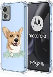 [GTBDEKI] Phone Case for Moto Edge 30 Neo Case, Motorola Edge 30 Neo XT2245-1 Case, Clear Case with Puppy Animal Pattern Protective Phone Cover Cases for Motorola Edge 30 Neo Dog