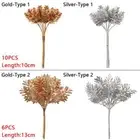 Box Adornment Simulation Flower Gold Silver Artificial Pine Branch Faux Plant