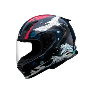 【SOL Helmets】SF-2M全罩式安全帽 (浮世繪_藍/紅) ｜ SOL安全帽官方商城