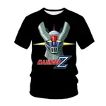 夏季男士 T 恤流行 MAZINGER Z ROBOT 3D 打印男孩 T 恤男士女士時尚 T 恤動漫上衣 T 恤熱門漫