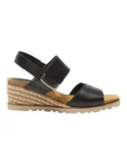 [Easy Steps] Terrace Sandals in Black Leather