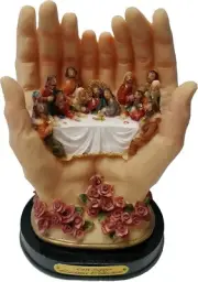 6.5" Statue of The Last Supper on Hand 12 Apostles Ultima Cena Mano Jesus Christ