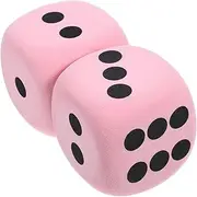 LRXIYODE 2pcs Large Dice Giant Blank Dice for Learning Party Games Eva Foam Portable Party Playing Supplies