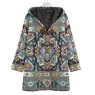 Norwegian Cotton Cozy Hooded Jacket Icelandic Brocade Cloak Coat Boho Unisex