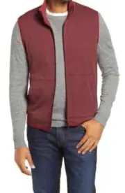 NEW Robert Graham Men's Campbells Classic Fit Waffle Stitch Vest in Red SZ. L &X