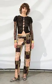 [SIEDRÉS] Brity Patchwork Velvet Pants