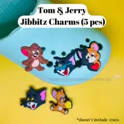 Tom & Jerry Jibbitz Charms for Crocs, Wrist bands and Key chains- 5 pieces