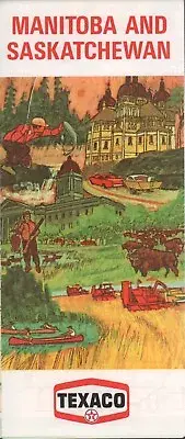 1967 Texaco Road Map: Manitoba and Saskatchewan NOS