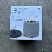 Sharper Image Tabletop Fire Pit Concrete MFP01004 New In Box