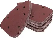 X AUTOHAUX Mouse Sander Sandpaper Mouse Hook and Loop Sander Pads 5.51Inch x 3.86Inch Red 50 Pcs P120 Triangular Backed with Velvet