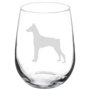 Doberman Dog Stemmed / Stemless Wine Glass