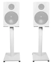 Pair Rockville RS21W 21" Steel Bookshelf Speaker/Studio Monitor Stands - White