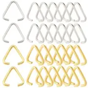 1 Box 300Pcs 12mm Triangle Open Jump Rings Pendant Pinch Bail Buckle Clasps