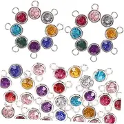 [KONTONTY] 50pcs Jewelry Pendant Locket Bracelet Natural Stone Charms Bracelet Pendant Charm Charms for Earring Jewelry Crafting Pendant Charms Bracelets Bracelet Hanging Charms Alloy