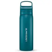 LifeStraw Go 2.0 - 500ml Stainless Steel Water Filter Bottle - Laguna Teal