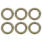 6Pcs Spring O Rings 3/4" Round Trigger Snap Hook Circle Bronze Key Ring Clip