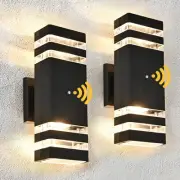 Dusk to Dawn Sensor Outdoor Wall Light, 2 Pack Waterproof Wall Sconce, Black ...