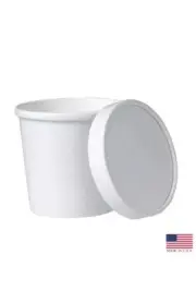 SOLO KHSB12A-2050 FlexStyle White 12 oz. Poly Coated Paper Soup Container and Li