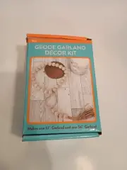 DIY Geode & Wood Bead Garland Décor Kit, Natural Beige