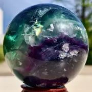 387G Rare high-quality natural snowflake feather crystal ball therapeutic ball