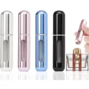 (4) Portable Mini Refillable Perfume Atomizer 5ml Bottles, Travel Size