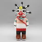 NATIVE AMERICAN BEADWORK-CLOWN KACHINA by FERRELL ZEENA-HOPI