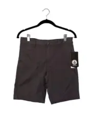 Volcom Charcoal Gray Brown Boys Monty Shorts NWT 16(28)