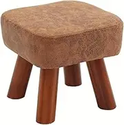 Upholstered Footstool Household Stool Technology Cloth Change Shoe Bench Solid Wood Stool Adults Living Room Coffee Table Stool Bearing Weight 150kg
