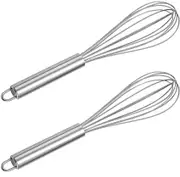 2-Pack 30CM Stainless Steel Whisk Cooking Baking Utensil Mixer Thicken Wire Egg Beater Whisk Set Kitchen