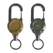Retractable Keychain Heavy Duty Carabiner Badge Holder Multipurpose Retractable