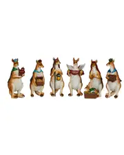 Kangaroo Christmas Nativity Set 17cm