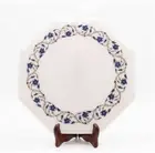 15" Marble Side Corner Table Top Semi Precious Stones Floral Work Handmade