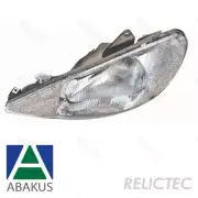 Left Headlight Peugeot:206,SW,CC 6204S7