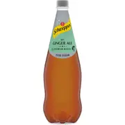 Schweppes Zero Sugar Classic Mixers Dry Ginger Ale Soft Drink Bottle 1.1l