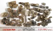 Garage Diorama 1/24 G Scale Unpainted Clutter Detail Boxes Crates Buy 2, Get 3