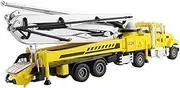 Concrete Pump Truck Construction Equipment Vehicle Engineering Vehicle Truck Model, 1/55 Alloy Truck Model for Decoration