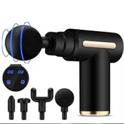 Deep Tissue Massage Gun 4 Heads LCD Handheld Muscle Relief Percussion Massager