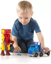 New CITY BIG RIG & ROBOT with Action Tech Feature and Action Figure Imaginext