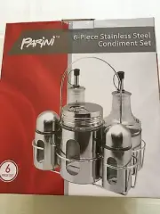 Parini Condiment Set 6 pc. Stainless Steel