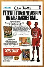 1992 Fleer Ultra NBA Trading Cards Print Ad/Poster Basketball Scottie Pippen 90s
