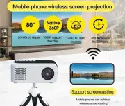 Mini Portable Projector with WiFi Bluetooth Full HD 1080P W/Smartphone/HD/USB/AV