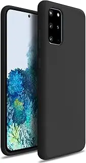 [ZUSLAB] Nano Silicone Case Compatible with 2020 Samsung Galaxy S20+ S20 Plus 4G 5G Shockproof Gel Rubber Bumper Protective Cover - Black